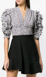 Floral Short-Sleeve Blouse | DESIGNER INSPIRED FASHIONS