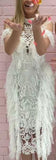 White Wispy Lace Dress