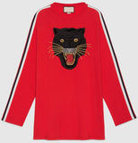 Oversize Long-Sleeve T-Shirt with Panther - DESIGNER INSPIRED FASHIONS