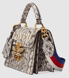 Queen Margaret Snakeskin Top Handle Bag