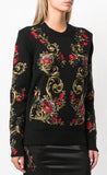 Floral Embroidered Cashmere Sweater