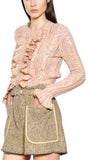 Ruffle Wool Sweater in Camel - DESIGNER INSPIRED FASHIONS