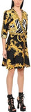 Printed Twill Signature Kimono Dress in Black | DESIGNER INSPIRED FASHIONS