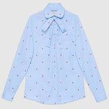 Blue Strawberry Fil Coupé Shirt | DESIGNER INSPIRED FASHIONS
