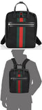 Leather Trim Square Backpack