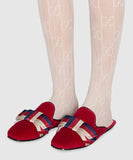 Velvet Slipper with Sylvie Bow