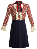 Vintage Circle-Print Cady Dress