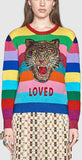 Striped Tiger-Embroidered Sweater - DESIGNER INSPIRED FASHIONS