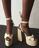 Paige Sandals in Smooth Leather