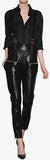 Black Faux-Leather Overalls - DESIGNER INSPIRED FASHIONS