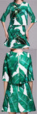 Banana Leaf Print Sequin Embellished Top & Skirt Set - DESIGNER INSPIRED FASHIONS