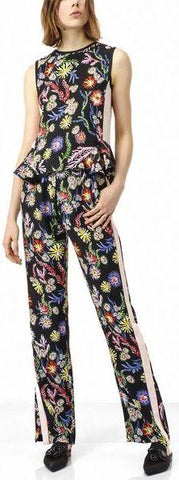 Crepe Top and Pant Set with Floral Print