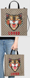 Angry Cat Print GG Supreme Tote - DESIGNER INSPIRED FASHIONS