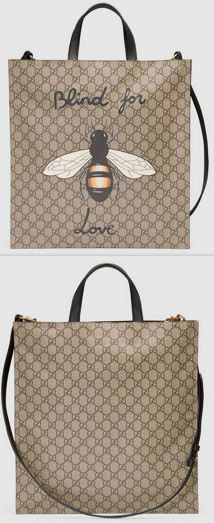 Bee Print Soft GG Supreme Tote - DESIGNER INSPIRED FASHIONS