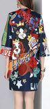 Embellished Printed Coat