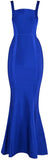 Backless Blue Bodycon Maxi Dress - DESIGNER INSPIRED FASHIONS