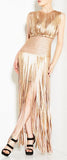 'Anaya' Metallic Fringed Bandage Dress - DESIGNER INSPIRED FASHIONS