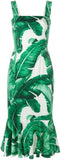 Banana Leaf Print Dress