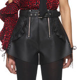 Black Double Zip Shorts