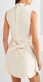 Ruffled Crystal-Collar Dress