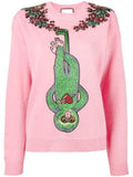 Crystal-Embellished Monkey Jumper