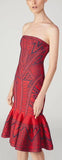 Abstract Geo Jacquard Mermaid Dress