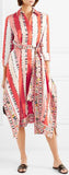 Printed Midi Shirt Dress