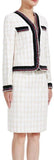 Braided-Trim Jacket and Skirt Set