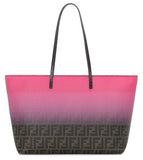 FF Two Tone Ombre Zucca Roll Bag - Cobalt Blue, Pink, Light Blue, Orange