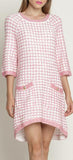 Cashmere-Blend Lattice Knit Dress