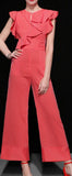 Ruffled Stripe Jumpsuit