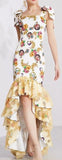 Printed Gown with Tiered Tulle Hem | DESIGNER INSPIRED FASHIONS