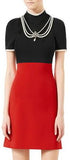 Embellished Color-Contrast Dress - DESIGNER INSPIRED FASHIONS