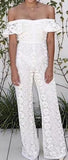 'Edlyn' Off-the-Shoulder Jumpsuit, White