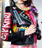 Embellished 'Rock Group' Faux Leather Jacket - DESIGNER INSPIRED FASHIONS