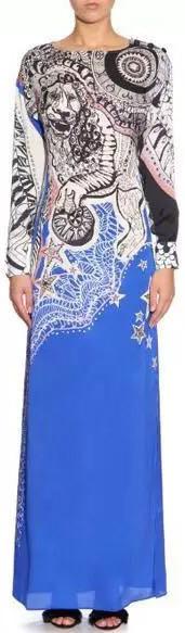 Lion Print Jersey Silk Maxi Dress - DESIGNER INSPIRED FASHIONS