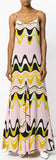 Waves Print Maxi Dress