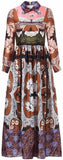 Long Floral Printed Dress-Multi Colored - DESIGNER INSPIRED FASHIONS