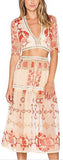 'Barcelona' Crop Top & Skirt Set - DESIGNER INSPIRED FASHIONS