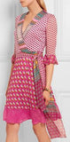 'Nieves' Printed Wrap Dress - DESIGNER INSPIRED FASHIONS