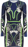 Pop Dress in Fluro Green Print Dress