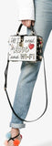 Graffiti Box Bag With Embellishment