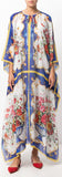 'Majolica' Print Kaftan Dress - DESIGNER INSPIRED FASHIONS