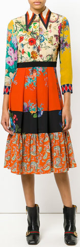 Patchwork Print Dress