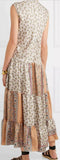 Bandana-Print Tiered Silk Dress | DESIGNER INSPIRED FASHIONS