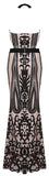 Embellished Sleeveless Mesh Gown