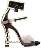 'Sybil' Leather Sandals - ( Black, Beige or Grey ) - DESIGNER INSPIRED FASHIONS