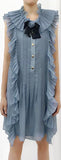 Ruffle Pleated Mini Dress
