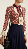 Vintage Circle-Print Cady Dress
