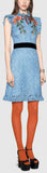 Embroidered Cluny Lace Dress, Blue - DESIGNER INSPIRED FASHIONS